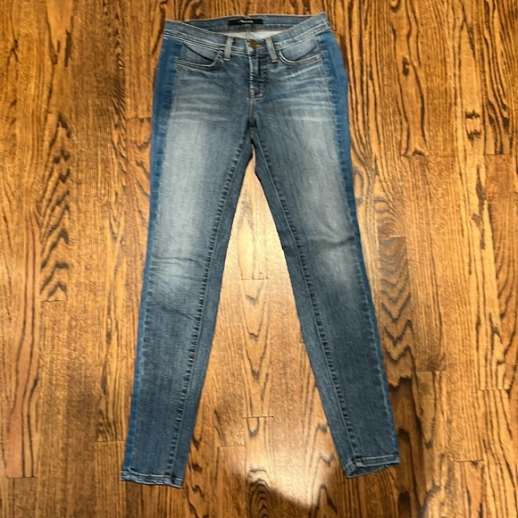 J brand contrast denim tuxedo stripe jean - Picture 1 of 3